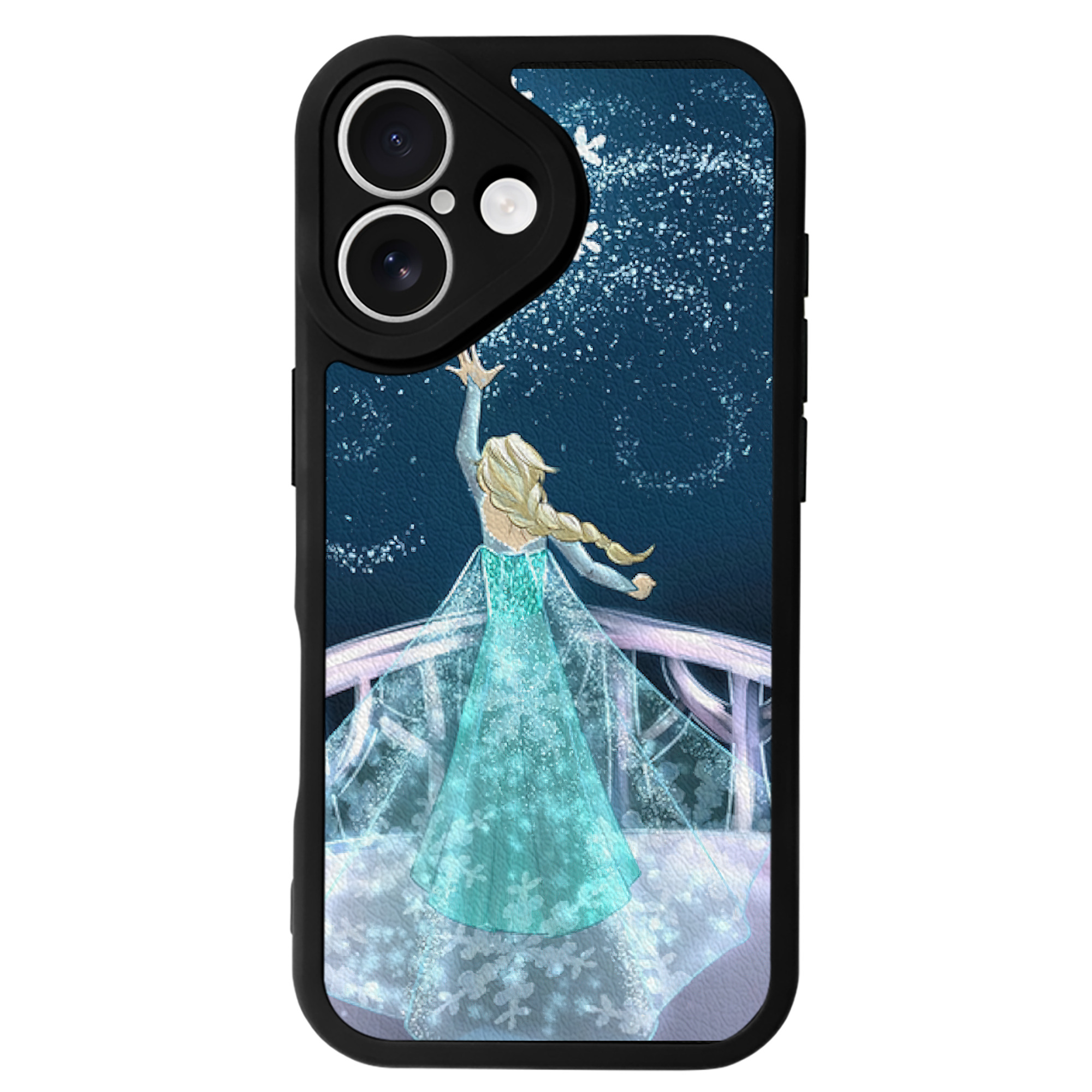 （画像用） アナと雪の女王 アンナ エルサ Frozen Anna Elsa 【iPhone 16シリーズ対応】シリコンスマホケース（レザー調） 材質：シリコン